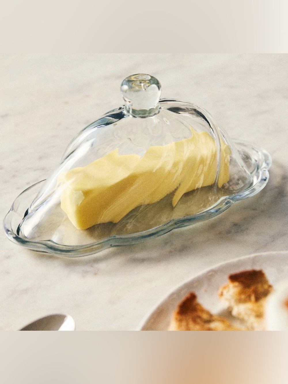NWT Anthropologie Ella Glass Butter Dish